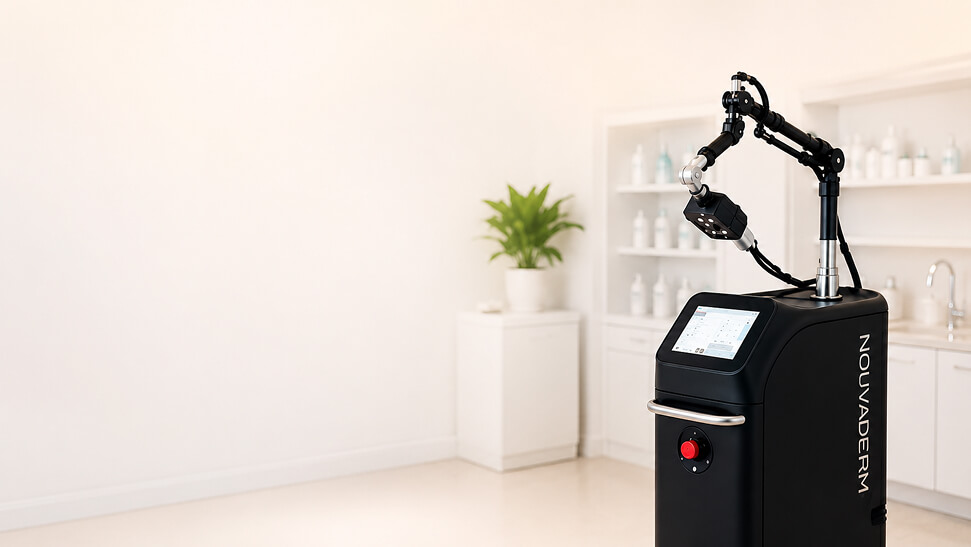 NOUVA Derm hair restoration system in a treatment room